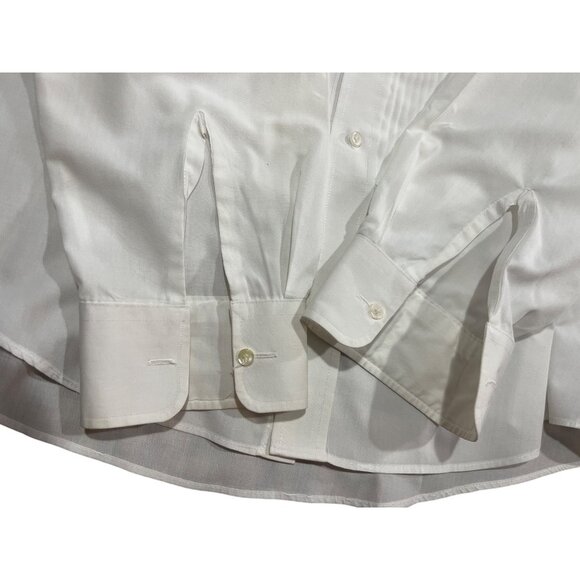 Neil Allyn Mens XL White Tuxedo Shirt 65% Polyester 35% Cotton Pleated Front - Picture 6 of 8